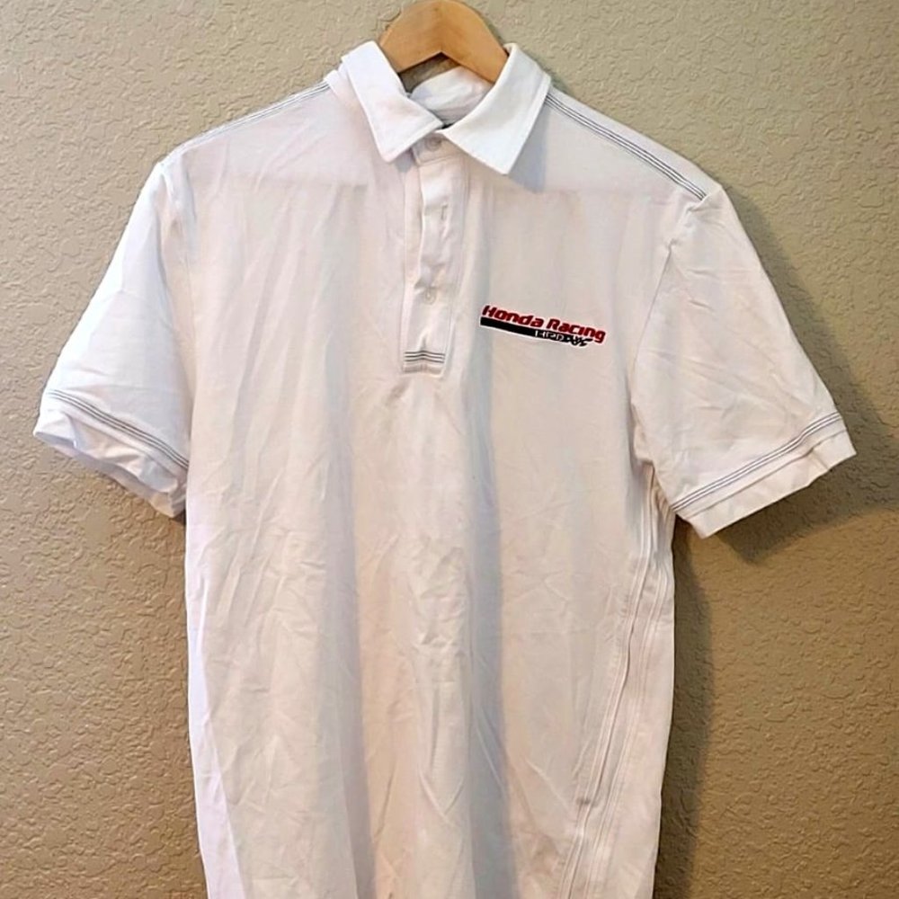 White Honda Racing Polo Shirt for Men (S)